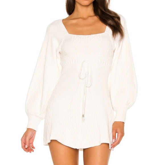 NWT Free People Emmaline Mini Dress in White Medium - Picture 1 of 10